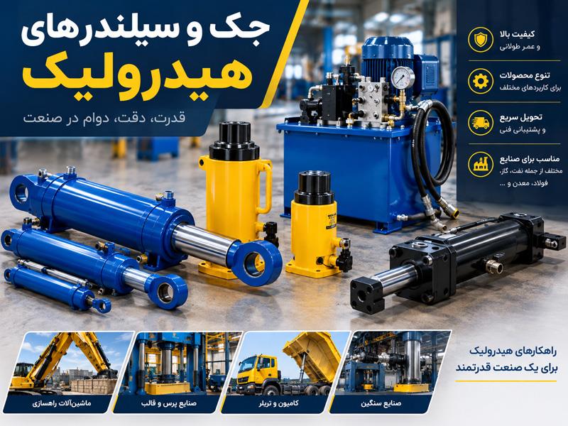 جک و سیلندرهای هیدرولیک : کاربردها، انواع و نکات مهم انتخاب